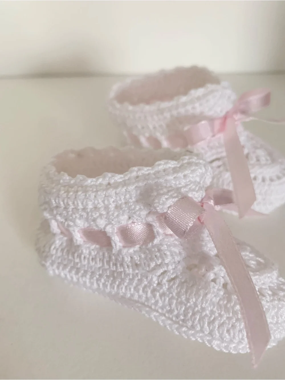 Vintage Crochet baby booties.